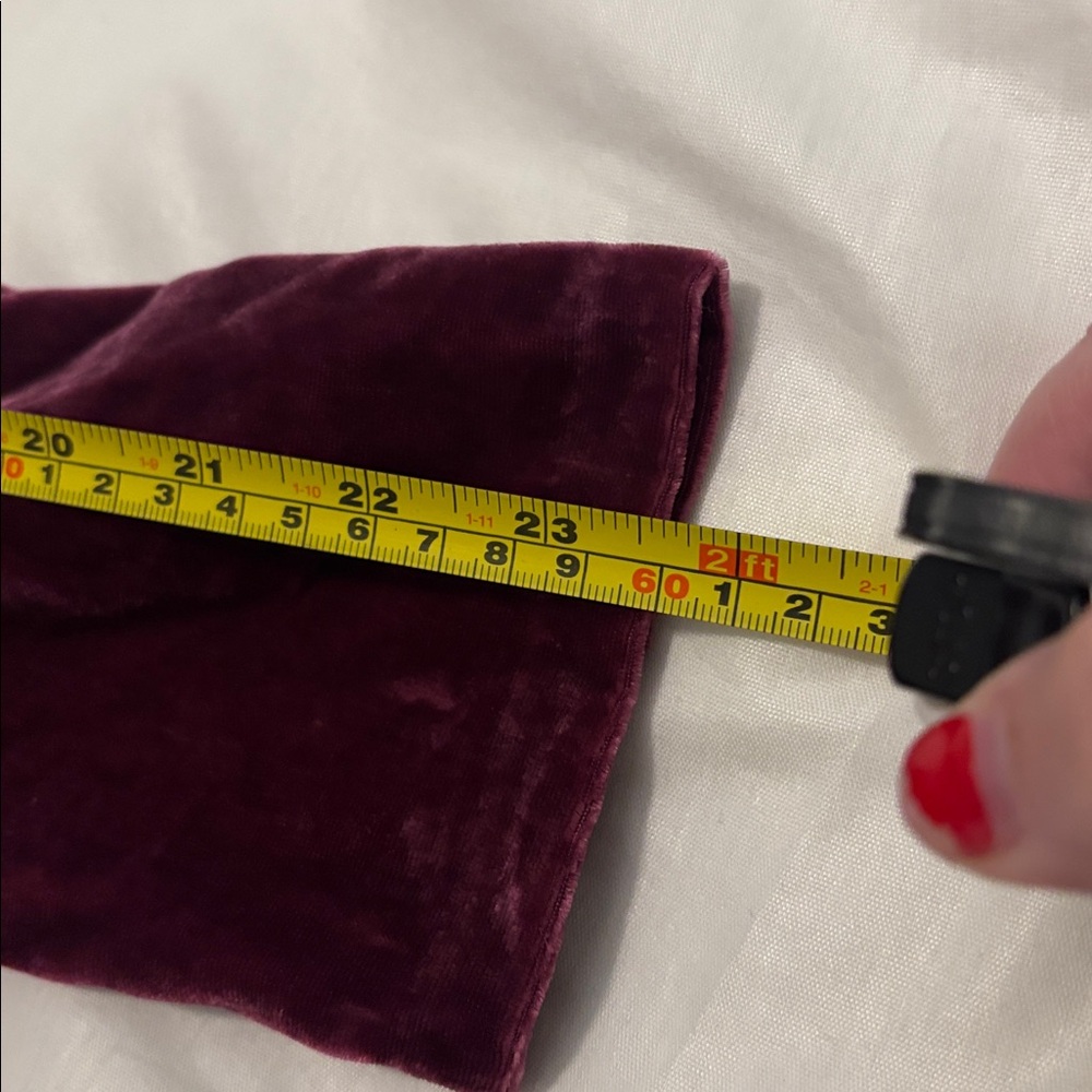 Boden Plum Velvet Open Back Mini Dress SZ 14 rhinestone button long sleeve lined - Picture 9 of 16